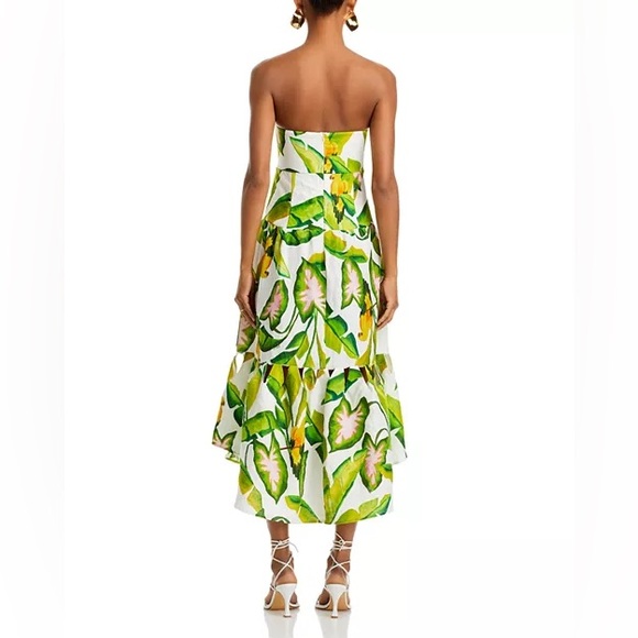 Farm Rio Summer Foliage Strapless Dress - Picture 5 of 16